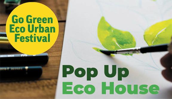 Pop up eco house event banner