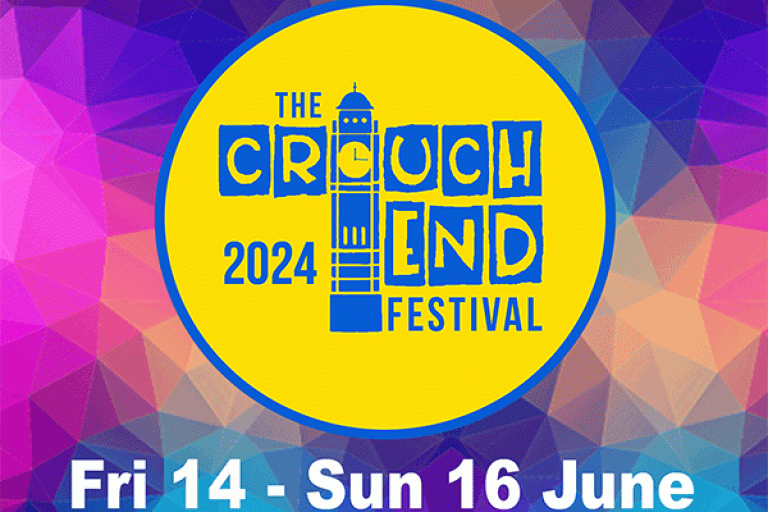 Crouch End Festival 2024 banner: Friday 14 to Sunday 16 June.