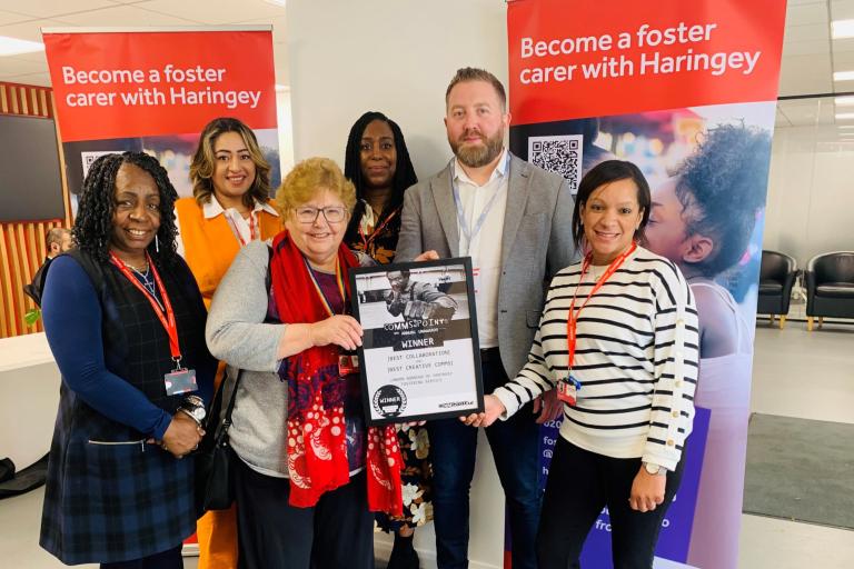Fostering team with Cllr Brabazon