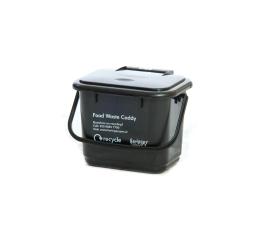 Small black food caddy with handle