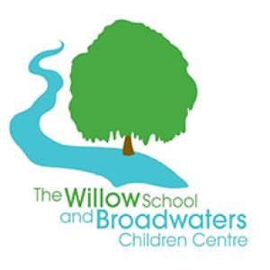 Broadwaters Children Centre logo (tree over a river)